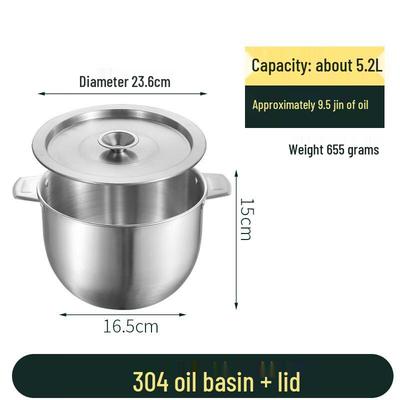 ZISIZ Stainless Steel Oil Strainer Pot