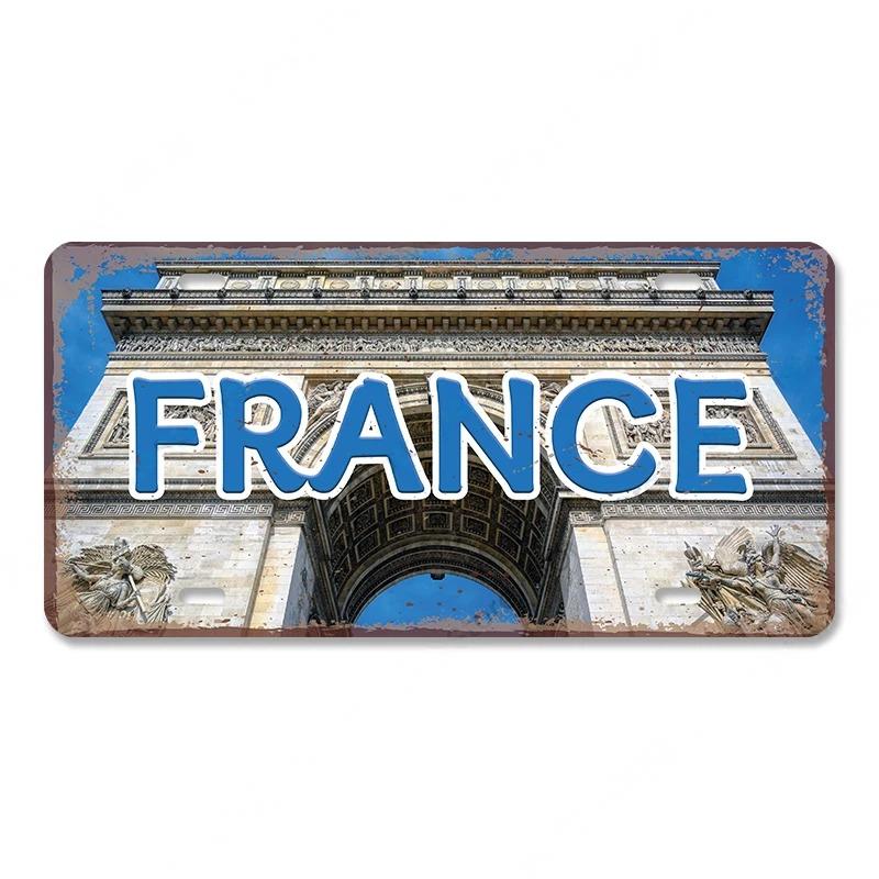 Vintage Capital City Licenses Plate Metal Plaque Metal Aluminum Sign for Restaurant Bar Workshop Cafe Pub Man Cave Decoration