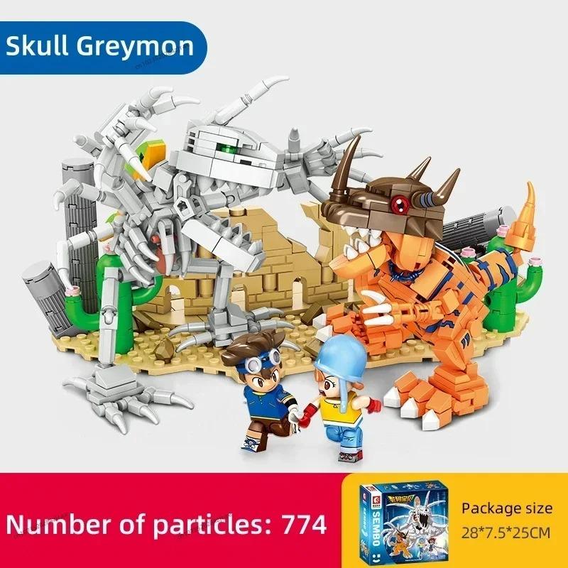 NEUER BLOCK Digimon Bausatz Bausteine Kampf Greymon Agumon Spielzeug Anime Ornamente Modell Kinder Weihnachtsgeschenk