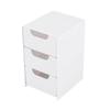 1 Set Desktop Storage Box Modular 3-Drawer Organizer Scratch-Resistant Desk Drawers for Jewelry Stationery Cosmetics Storage And
