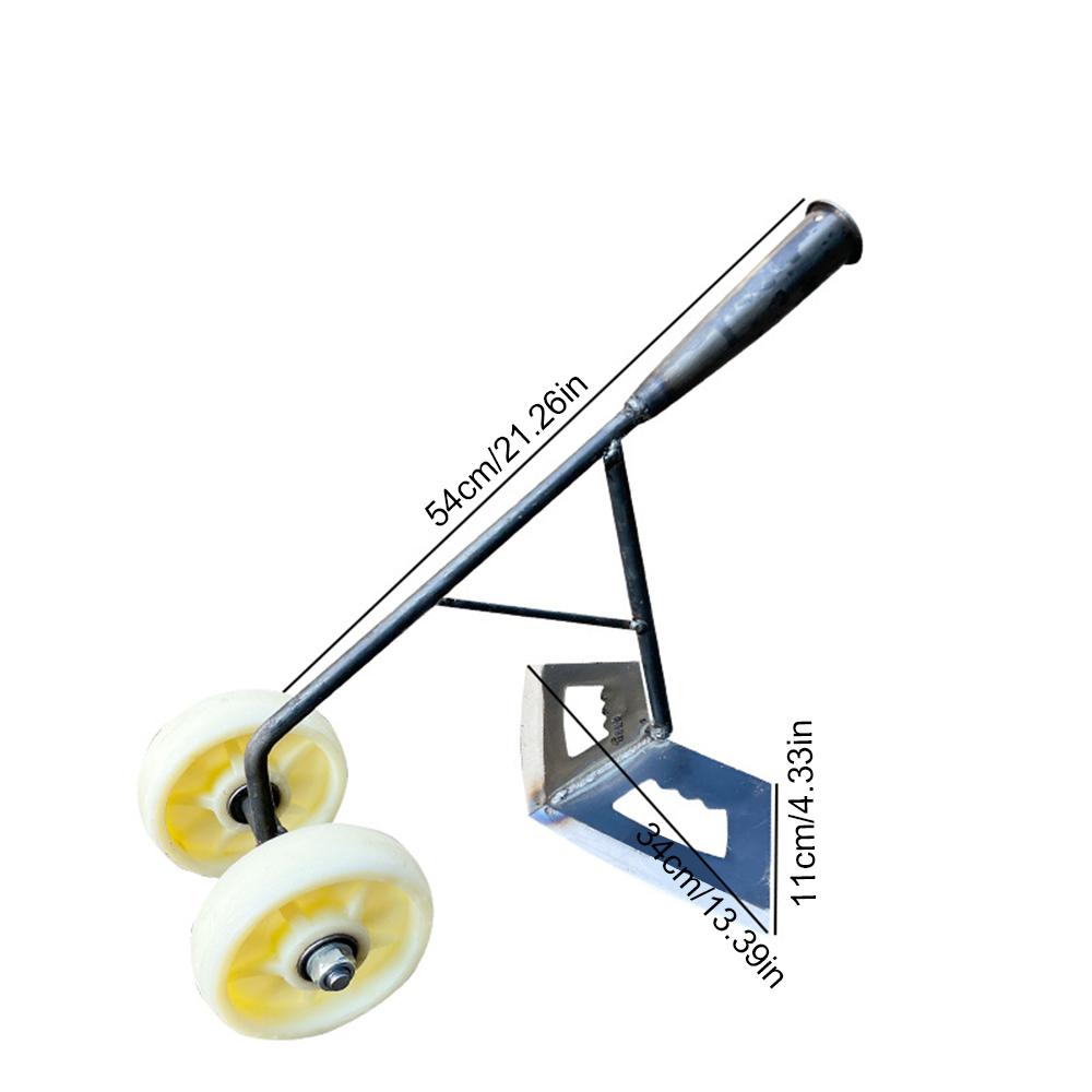 Manual Garden Push Wheel Hoe,Household Hand-Pushed Hoe, Garden Hoes, Tillage Machine,Weeder For Weeding Turning Loosening Soil