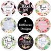 500 Stück/Rolle Blume Danke Aufkleber Set 1 Zoll Kreis Floral Masking Tape Tagebuch Geschenk Dekoration Siegel