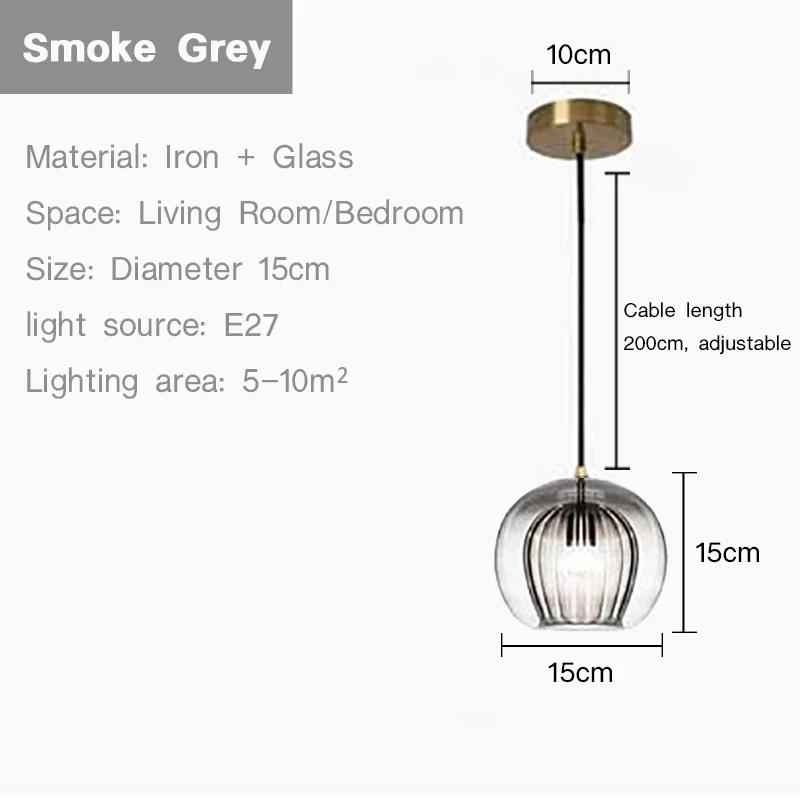 Modern Minimalist Jellyfish Glass Pendant Light Living Room Dining Room Kitchen Bedside Hanging Chandeliers Lighting Fixtures