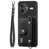 Para Xiaomi Poco F7 Pro 5G/Xiaomi Redmi K80 5G Funda Trasera de Cuero PU Retro con Tarjetero y Correa de Muñeca Soporte