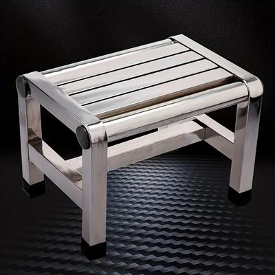 Multifunktionaler Edelstahlhocker - Langlebiger, dicker und stabiler Hocker, ideal für Wohnzimmer, Badezimmer, Küche, Flure