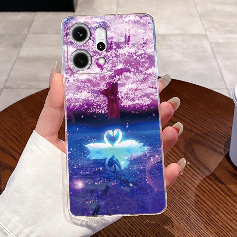 Casing For Oppo Reno14 / Reno 14F / Reno 14 Pro Clear Silicone Jelly Soft TPU Back Cover Cute Rabbit Cat Dinasaur Phone Case