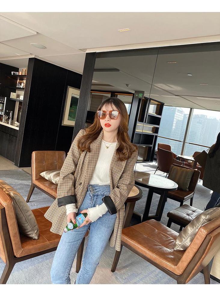 Women's Slim-Fit Ruffle Long Sleeve Knit Top for Spring and Autumn