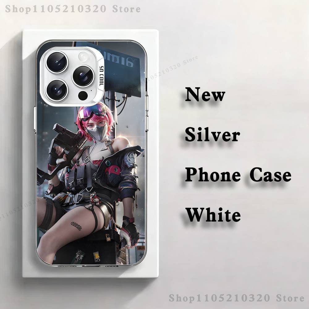 

Game Delta Force Phone Case For iPhone 17,16,15,14,13,12,11,Pro,Max,Plus,Mini,XS,SE Anti Fall White Matte Hard Bumper iPhone12