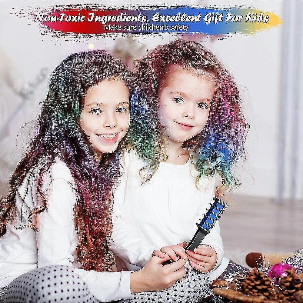 Hair Chalk For Girls Christmas Gifts For Girls Age 7 8 9 10 11 12, Washable Temporary Hair Color For Kids, Hair Chalk For Kids - Great Birthday Gift F