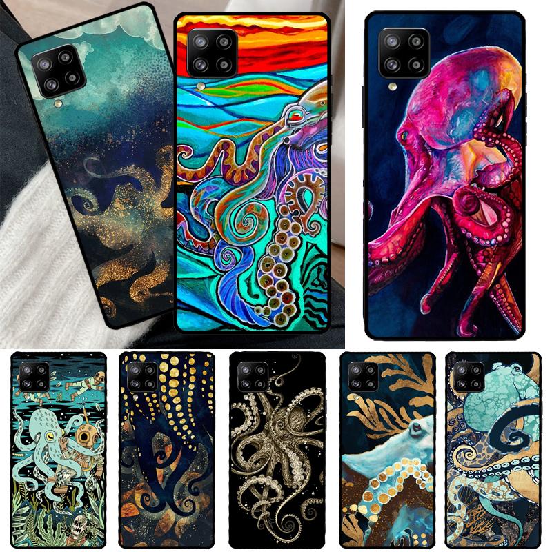

Octopus Ocean Aesthetic Case For Samsung Galaxy A12 A22 A32 A52 A72 A51 A71 A50 A70 A03S A53 A21S A52S Back Cover