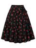 2024 Spring Collection Waist-Tie Print Midi Skirt