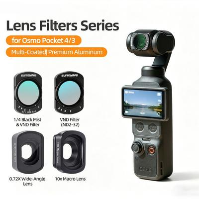 Kit de filtres d'objectif Mist Noir 1/4 ND2-32 Objectif Macro pour Accessoires de Caméra DJI Osmo Pocket 4 3
