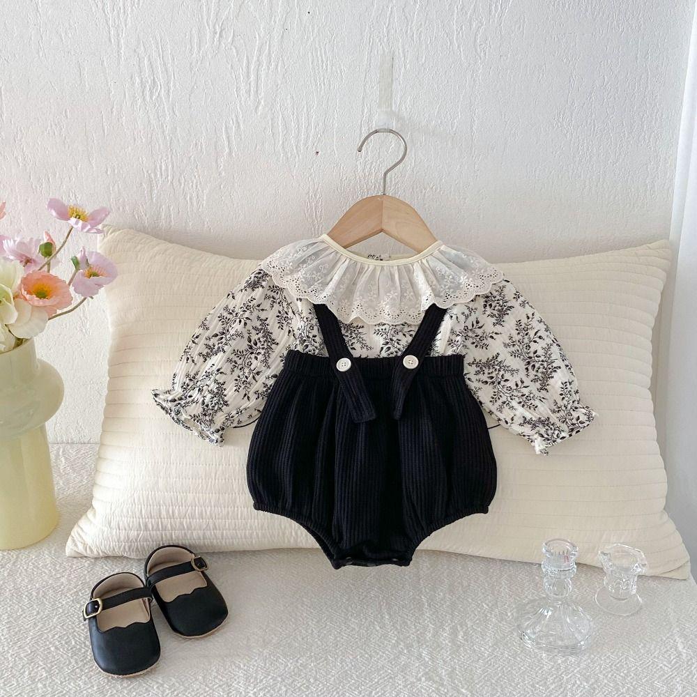 Overalls Flower Toddle Jumpsuit Ruffle Baby Shorts Climb Suit Cute Baby Jumper Dress  Infant Wear