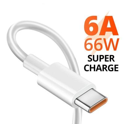 Câble de chargement ultra rapide 6A USB Type C 66W, cordon de charge et de données pour Xiaomi Samsung Huawei OPPO