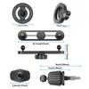 Support de téléphone de voiture magnétique double avec une force de 66 lbs pour une tenue sécurisée Rotation à 360 degrés Design compact Convient à la plupart des véhicules