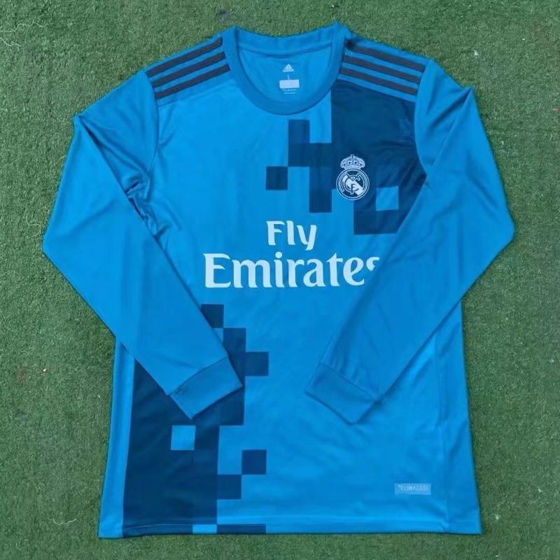 Source Direct Supply Retro Long-sleeved Jersey Real Madrid Barcelona Manchester United Juventus Liverpool Embroidery Sports Ball