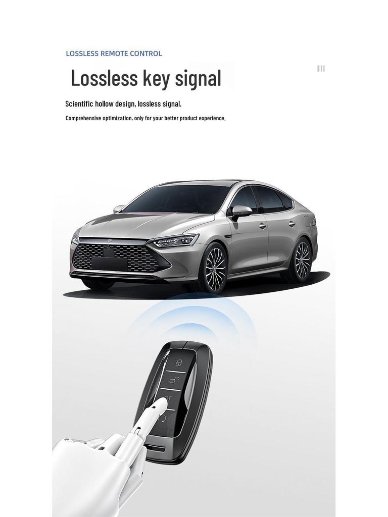 BYD Aluminum Alloy Car Key Case for Qin Pro, Song Pro, Tang, Han - Creative Metal Shell Cover