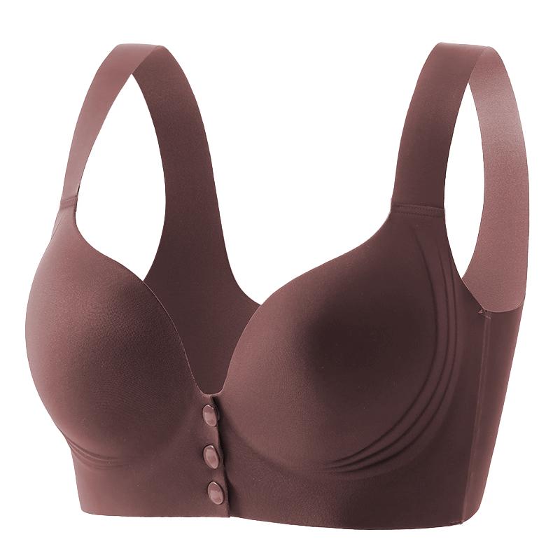

Нижнее белье больших размеров Бюстгальтер с застежкой спереди Женский бесшовный бюстгальтер-футболка Беспроводной повседневный бюстгальтер Сексуальное женское белье 34BCD-46BCD 38/85BCD кофейный