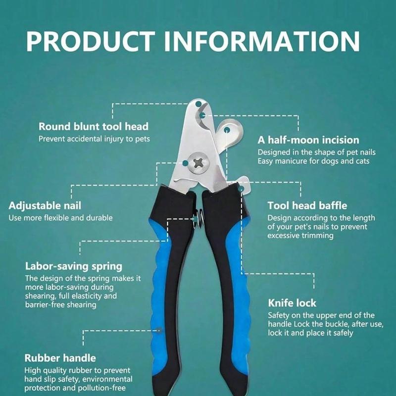 Dog & Cat Pet Nail Clippers And Trimmers - With Guard To Prevent Over-Cutting, Includes Nail File - Professional Pet Grooming Tools