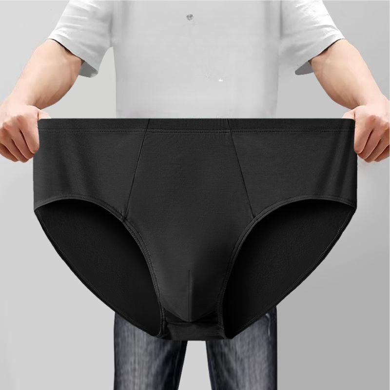 3PCS Men's Loose High-Rise High-Elasticity Triangle Underwear Plus Size Breathable Shorts