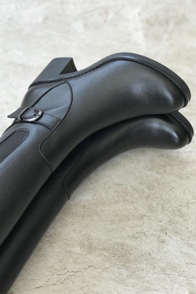 Women Modern Stylish Fashion Boots Boots Genuine Leather Black Genuine Leather Boots