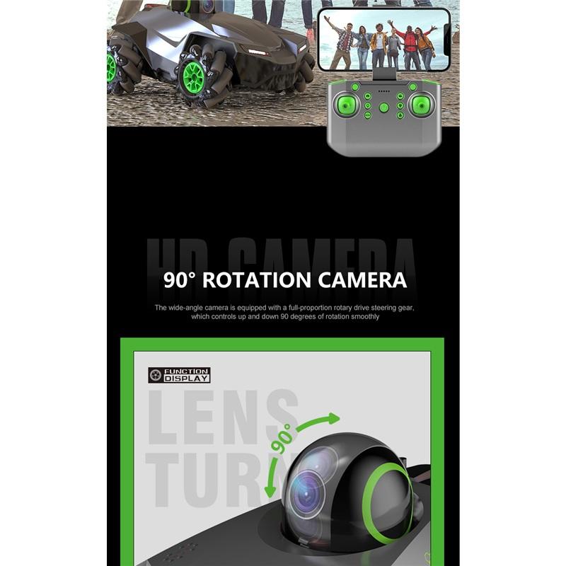 RC Car 1:20 With Video 2.4G WIFI FPV HD Camera Car 360° Rotation Stunt Camera Car Kids boy toys