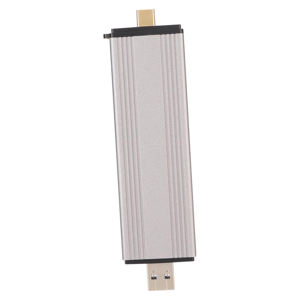 M.2 NVMe PCIe SSD Enclosure USB3.2 Gen2 Type C Dual Connector Portable Aluminum Alloy HDD Enclosure (Not Inclube Hard
