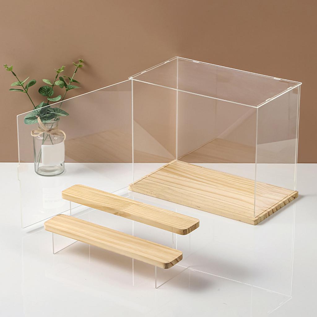 Dustproof Acrylic Showcase Small Toy Display Box Clear Storage Cube Display Case Suitable for Displaying Collectibles