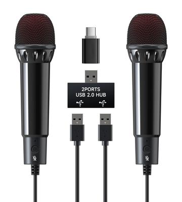 Switch 2 Karaoke Microphone for Plug and Dual Directional 179g Gold Weight PS5/PS4/XBOX ONE/PC Games, Play, One-Button Mute, Karaoke, Pickup,