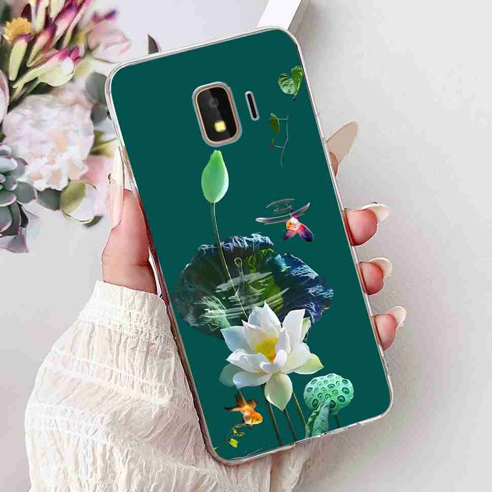 For Samsung Galaxy J2 Core 2018 Case Flower Dragon Soft Silicone TPU Back Cover For Samsung J2 Core J2 Pro 2018 Phone Cases Bags