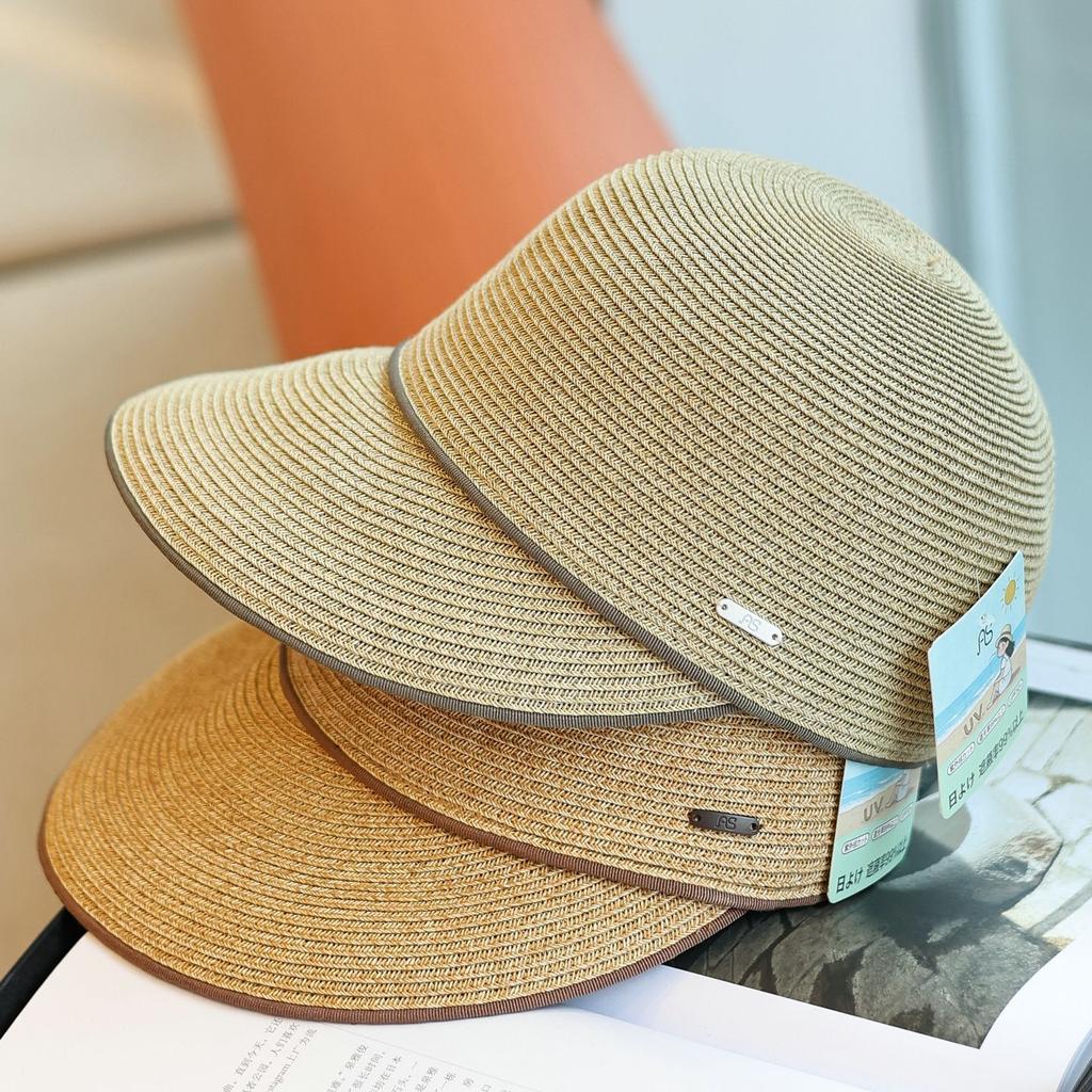 Simple hemming small standard casual straw equestrian hat women's spring and summer travel versatile sunscreen cap