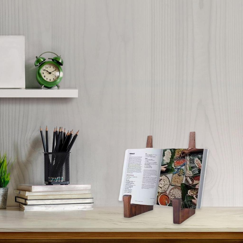 Eleganter Bilderständer aus Holz Verstellbarer Holzständer Aufbewahrungshalter Regal für Teller Fotos und Kunstausstellungen