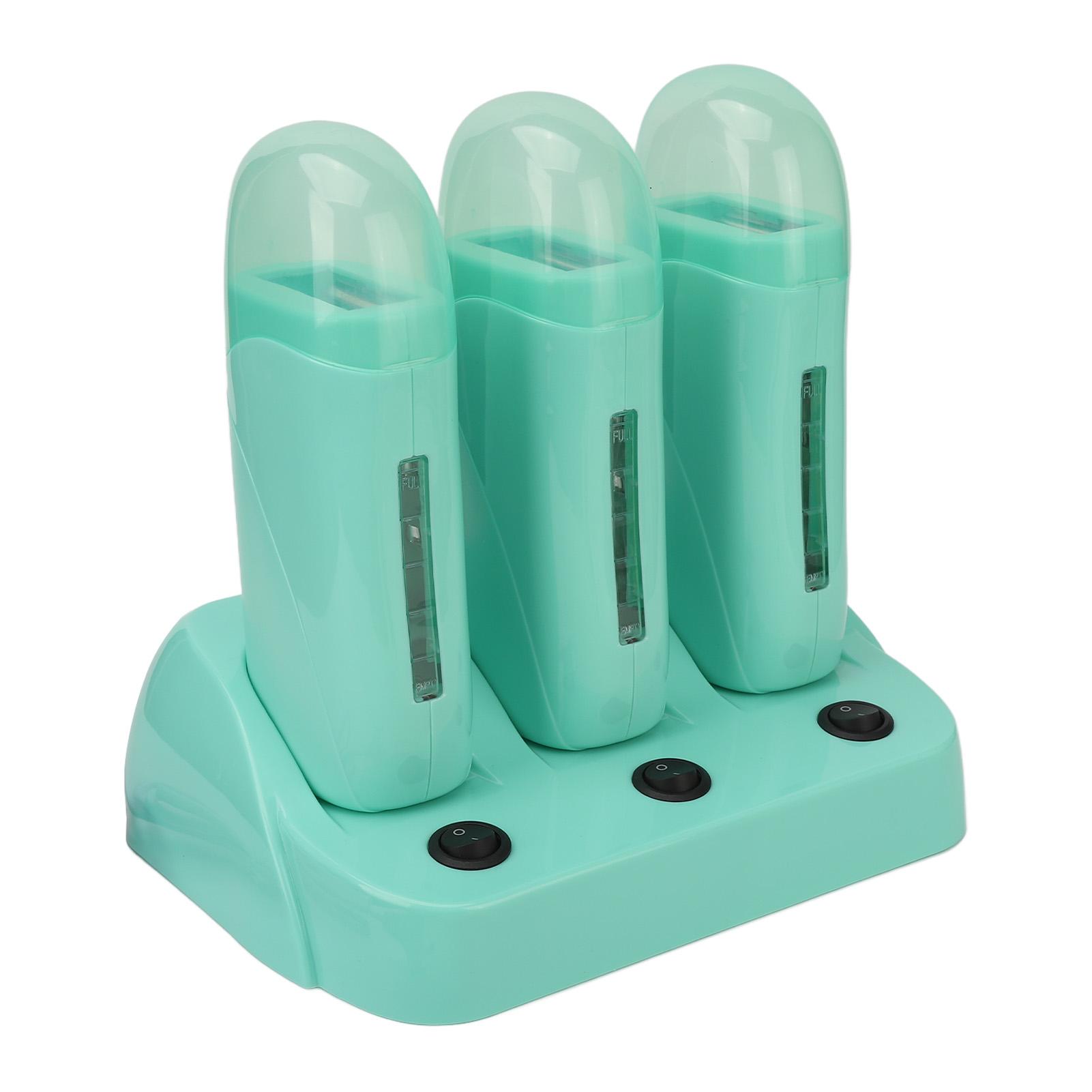 

3 шт., роликовый нагреватель воска для депиляции для мужчин и женщин, домашний электрический нагреватель воска для удаления волос с базой для EU PLUG