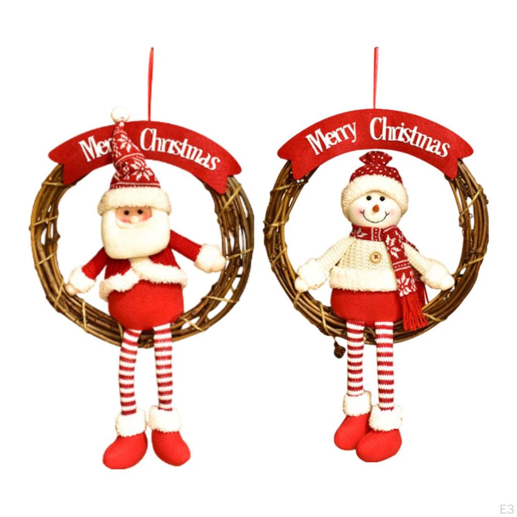 Christmas Wreath Door Hanging Garland Party Decorations for Indoor