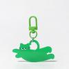 Cartoon Cat Pendant Lovely Animal Shaped Keychain Plastic Keyring Bag Ornament