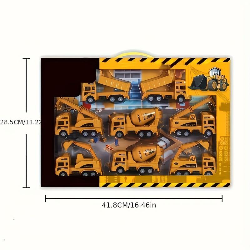 Set de Vehículos de Construcción Incluyendo Excavadora Camión Hormigonera y Grúa Regalos Perfectos para Niños de Ciudad Juguetes Automotrices para Niños