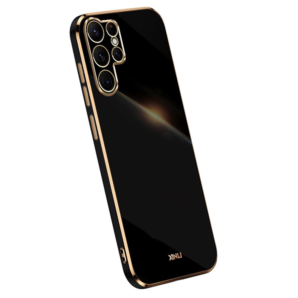 XINLI Чехол для Samsung Galaxy S25 Ultra, ТПУ чехол для телефона с гальваническим ободком F