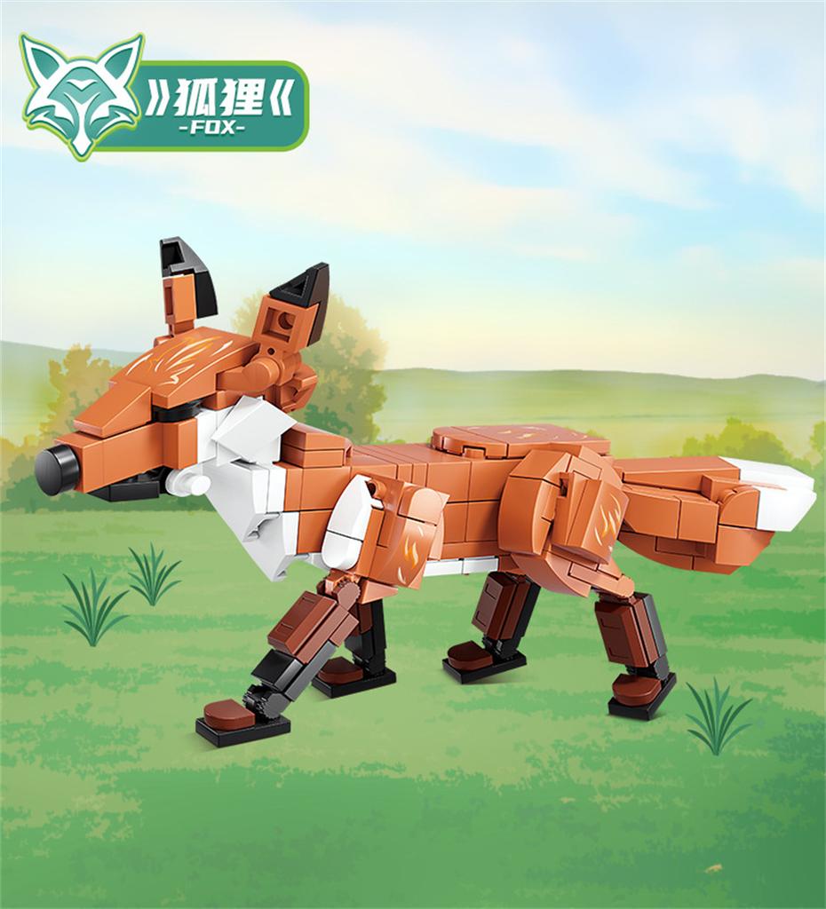 City Farm Vegetable Garden Animals Lion Rhinoceros Crocodile Fox Giraffe Accessories Building Block Bricks Toy For Children