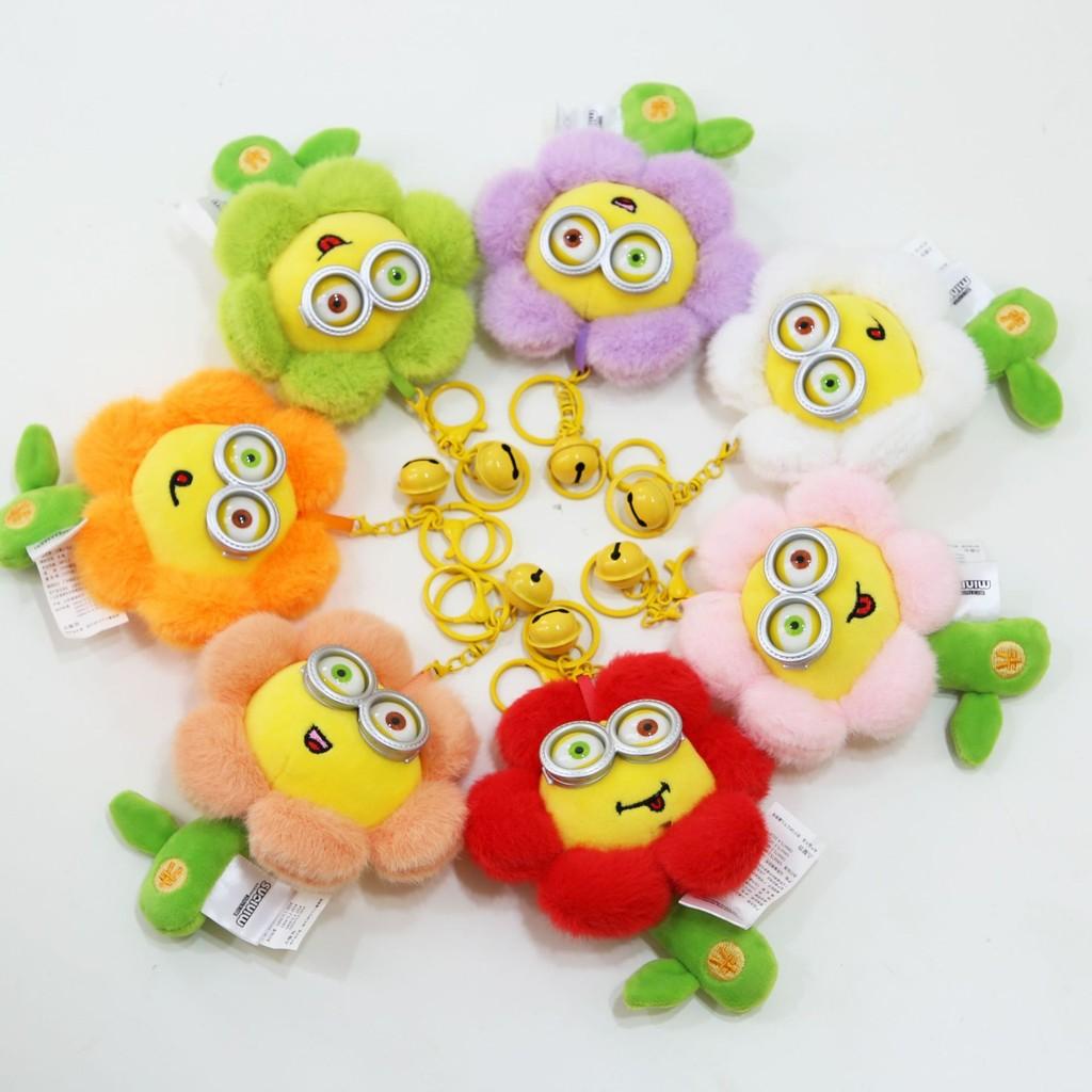 Despicable Me Keychain Cartoon Flower Girl Backpack Decorative Figure Pendant