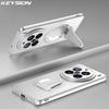 KEYSION Magnetic Phone Case for VIVO X200 Pro 5G X200 FE Metal Paint Upright Kickstand Shockproof Back Cover for VIVO X100 Pro