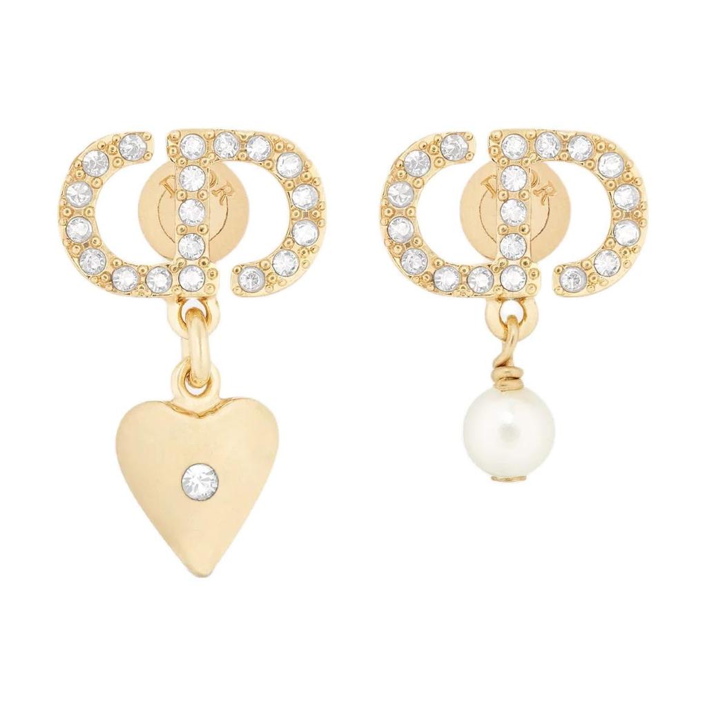 Dior Resin, Metal, Faux Crystal Earrings Women's Gold E3772WOMCY_D03S