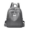 Retro Soft Leather Casual Backpack, Large Capacity, Solid Color, Simple Commuting Backpack, Trendy and Versatile, High School Student Backpack