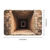 3D Illusion Mysterious Trap Doormat Anti-Slip Kitchen Bath Mat Garden Garage Floor Door Entrance Carpet Rug