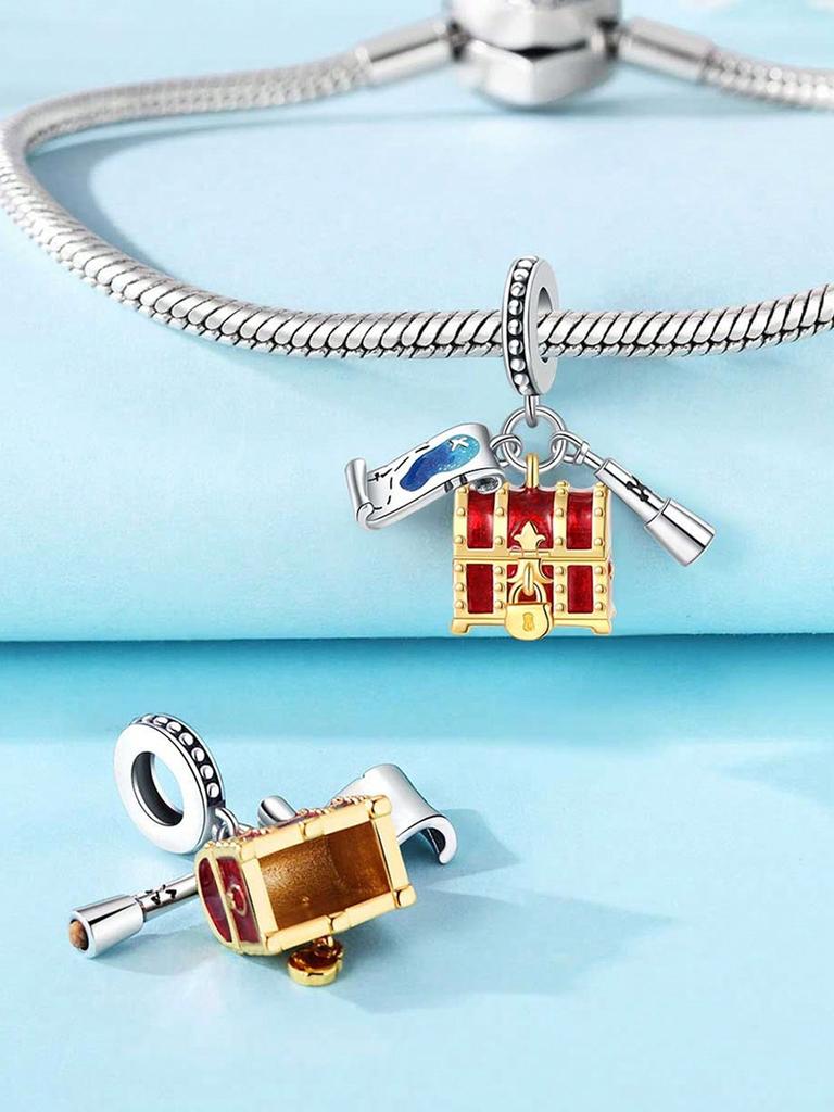 Charms Plata Artistic Painting Camera Pos Beads Copper Plated Fit Copperoriginal Bracelet For Jewelry Making Diy Charm