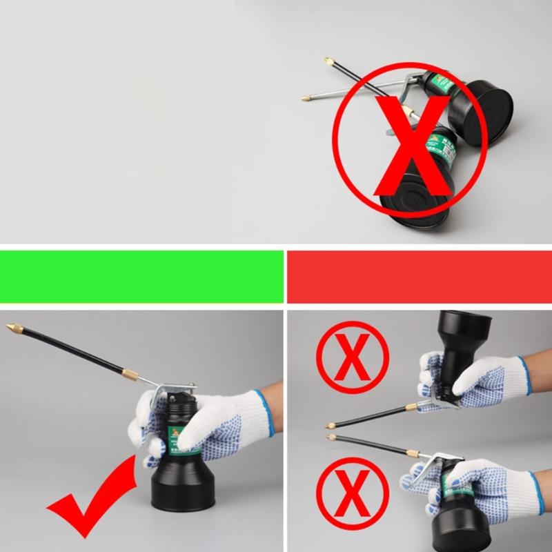High Pressure Thumb Pump Oiler with Long Nozzle Oil Pot Spray Can Lubrication Oil Can Bottle for Lubricating Airbrush