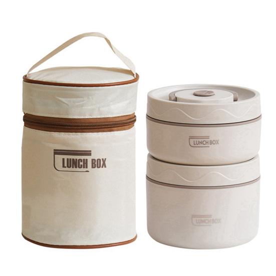 Izolovaná sada svačinových boxů 2/3/4 patra Oddělitelné stohovatelné tepelné nádoby na jídlo Vhodné do mikrovlnné trouby Bento box do práce a na cesty