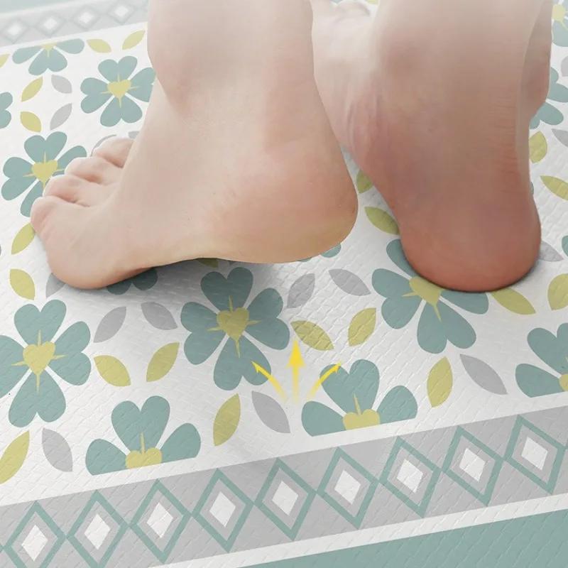 Pvc Leather Carpet For Kitchen Floor Mats Waterproof Oil Proof Mat Anti Slip Bath Footmat Long Hallway Entrance Doormat Alfombra