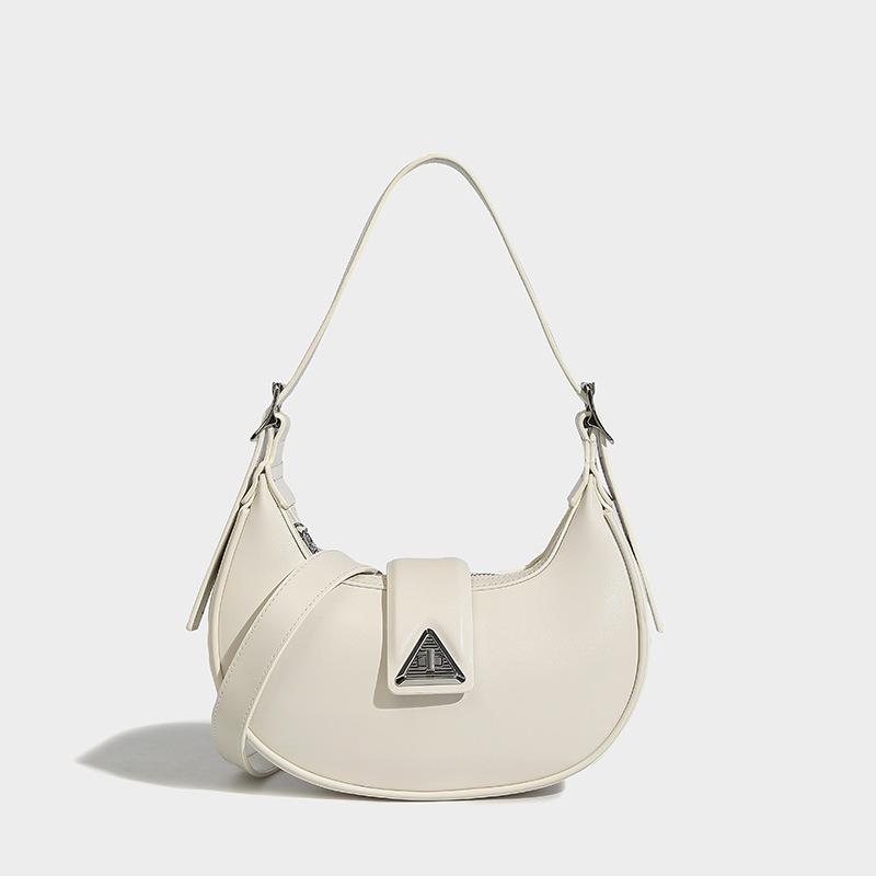 Кожаная сумка-полумесяц багет подмышечная сумка женская новая летняя универсальная нишевый дизайн плечевая сумка-мессенджер