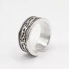 Adjustable Open Ring Men Women Vintage Thorn Leaf Geometric Design Copper Jewelry Bohemian Retro Style
