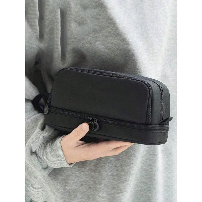1 pieza Estuche grande para lápices, Bolsa de almacenamiento tipo caja con soporte de alta capacidad, Estuche para bolígrafos multicapa de gran capacidad, Organizador de escritorio Estuche para rotuladores/bolígrafos